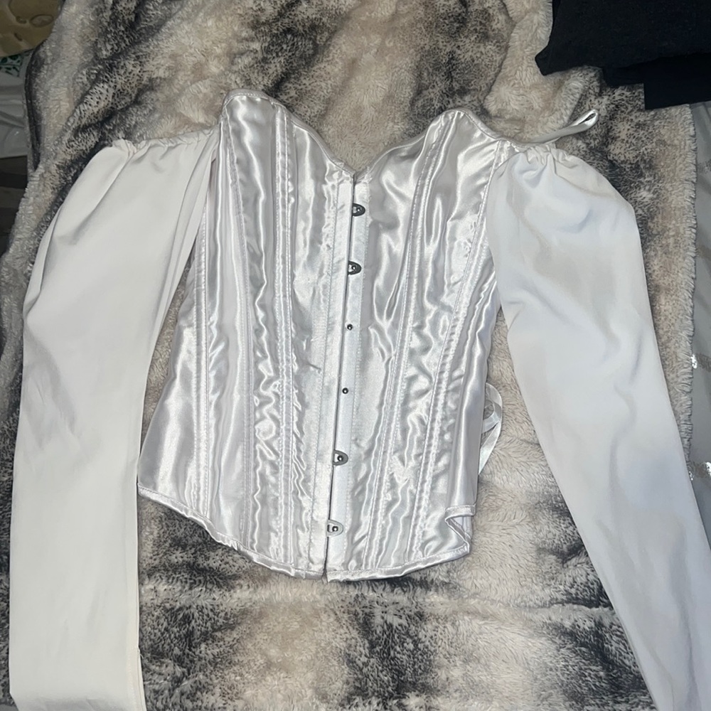 White corset top
